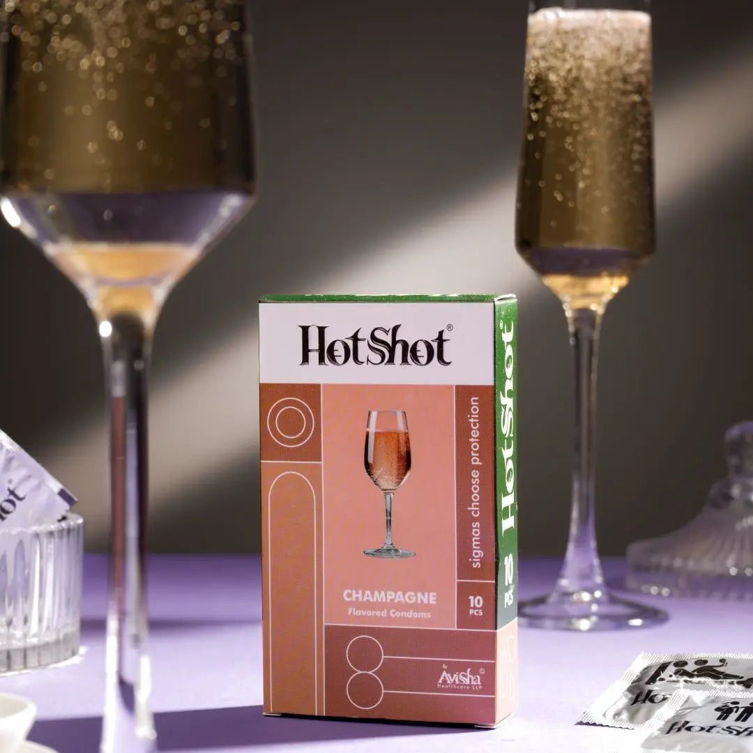 Champagne Flavored Condom for Men - 10 Count