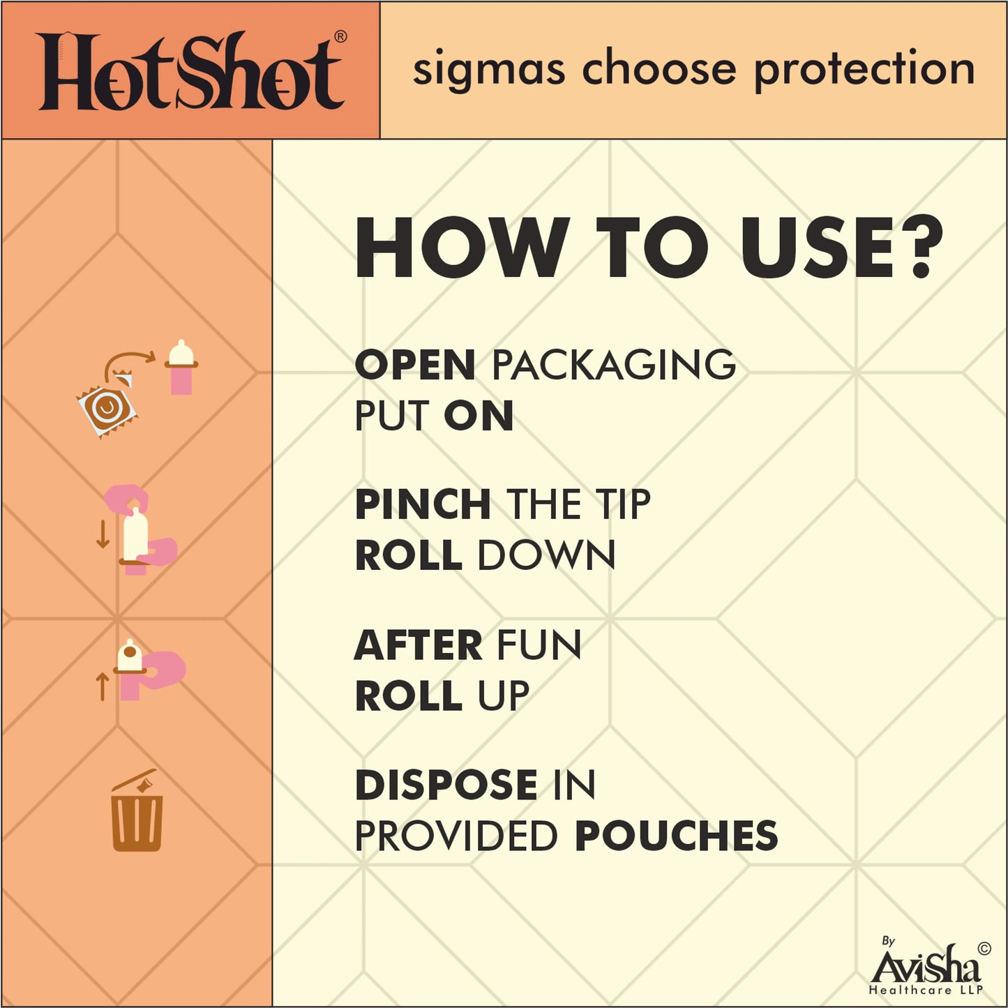 HOTSHOT 4 IN 1 Super Dotted, Long Last, Extra Ribbed, Contoured Delay Condom (Set of 3, 30 Condoms)