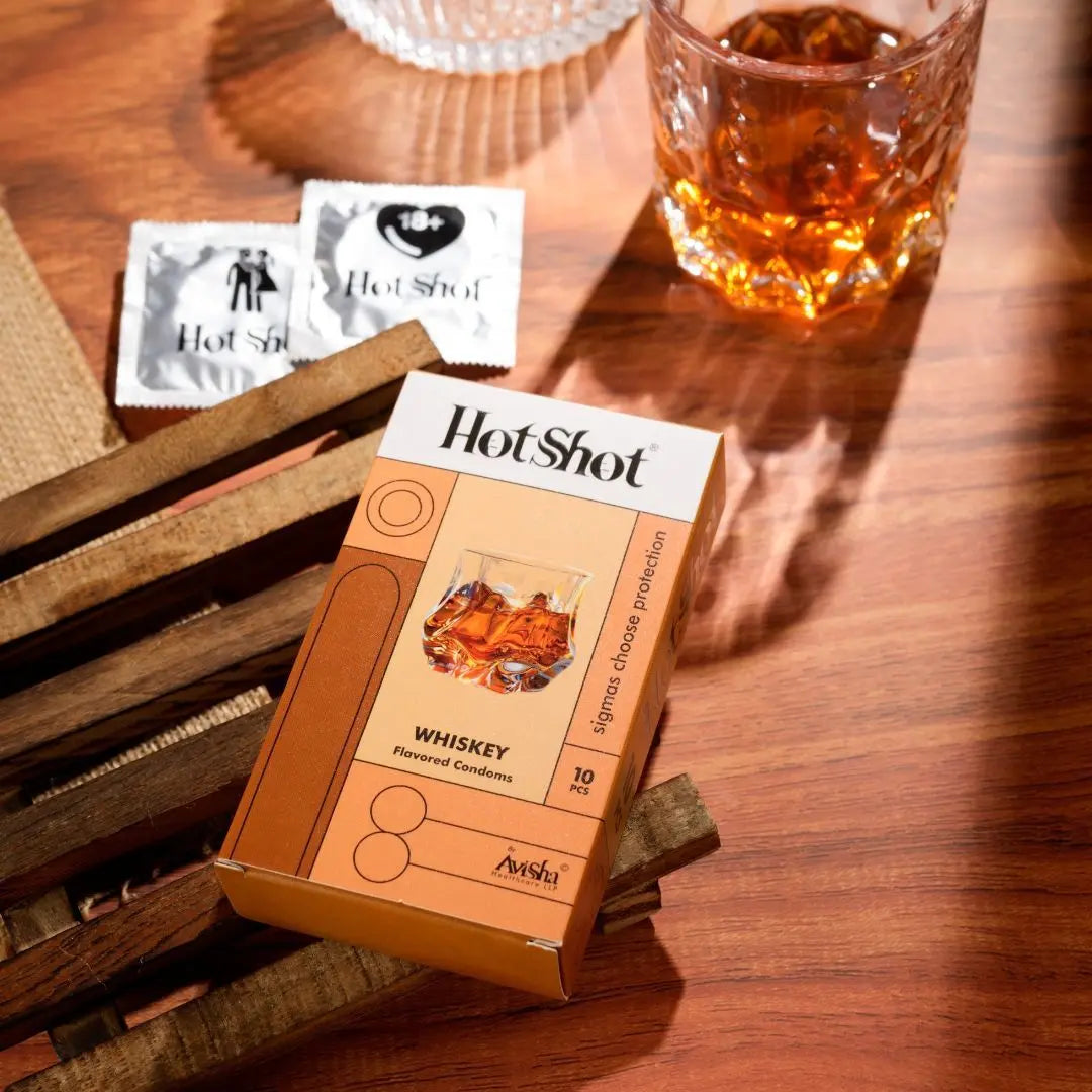 Whiskey Flavored Condom for Men - 10 Count