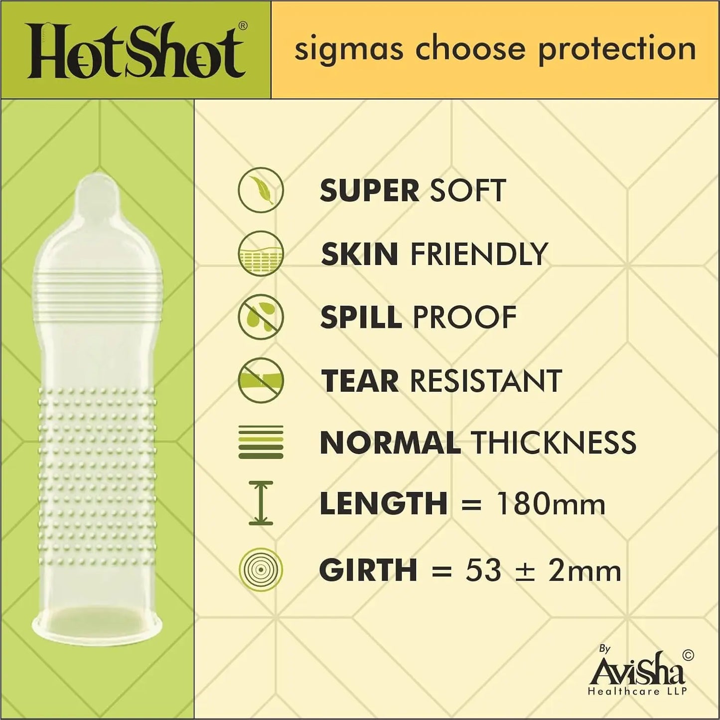 3IN1 Ribbed, Contoured, Dotted Condom For Men - 10 Count