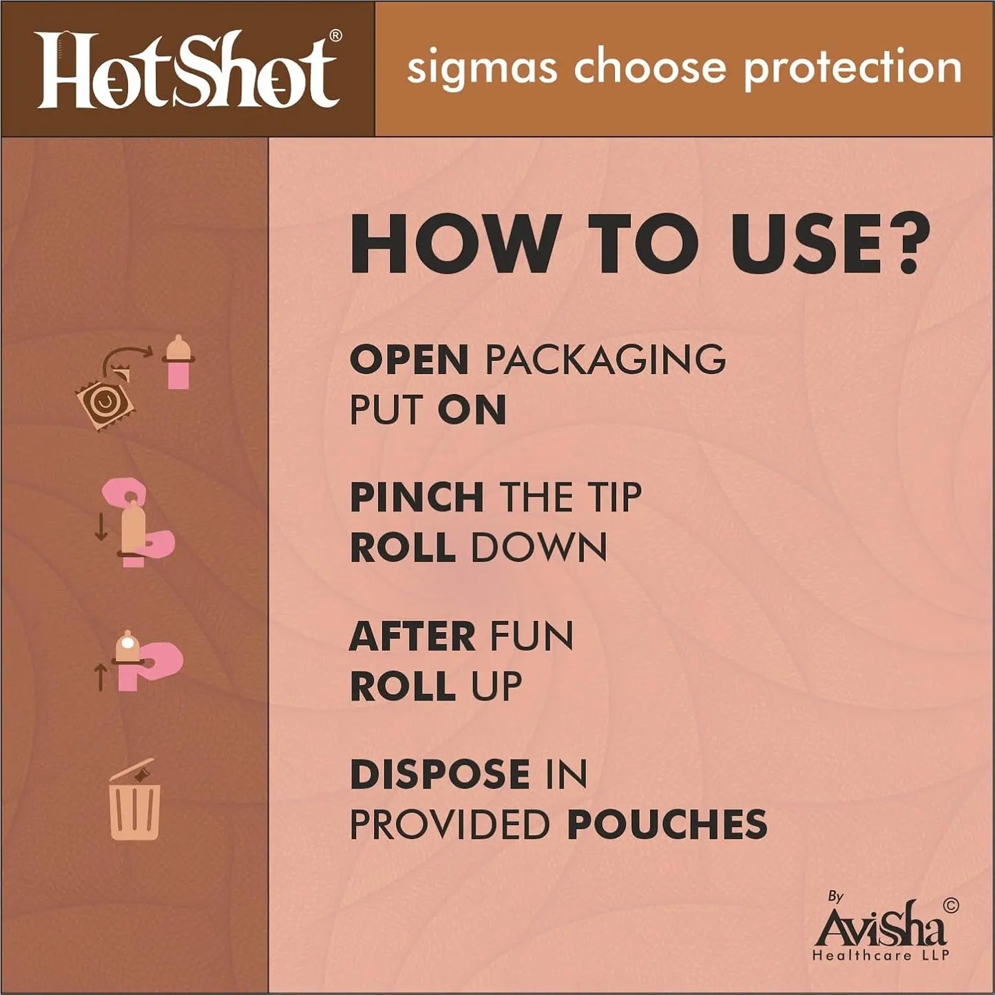 Chocolate Flavored Condom for Men - 10 Count